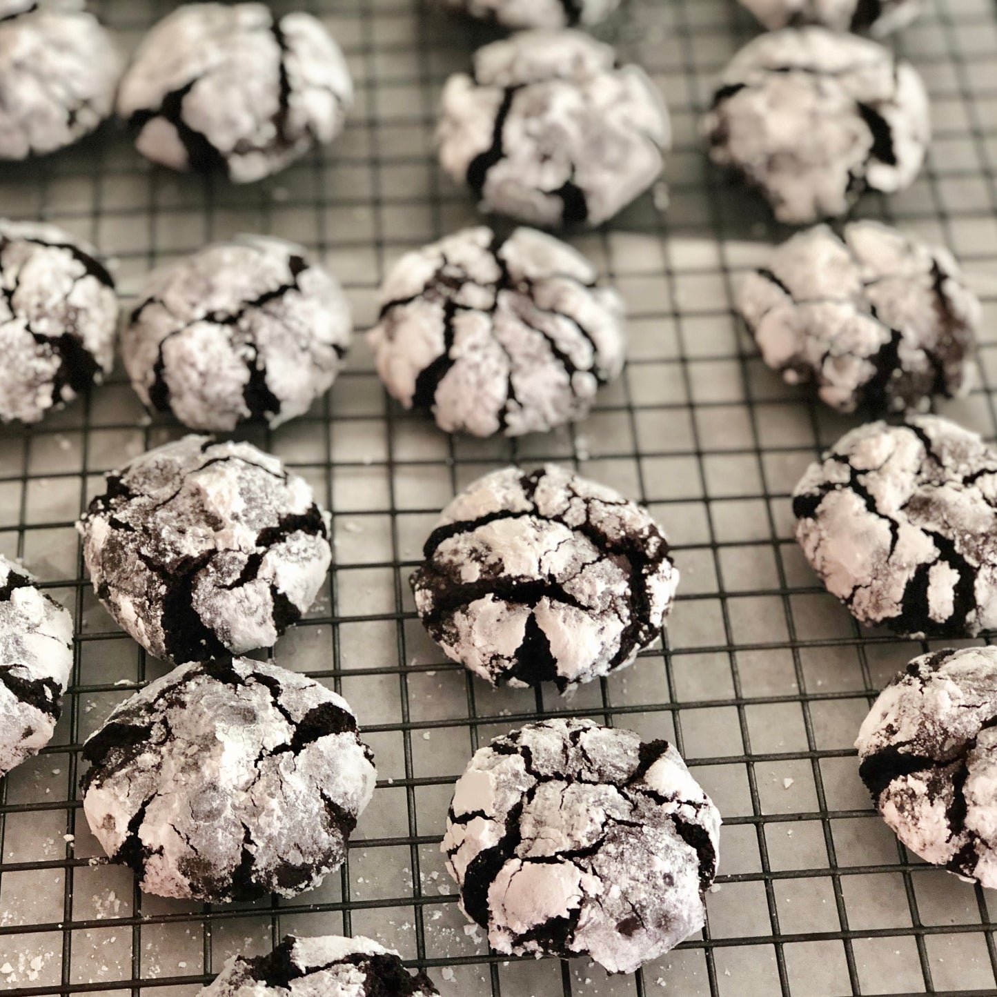 Vegan Chocolate Crinkle Cookies