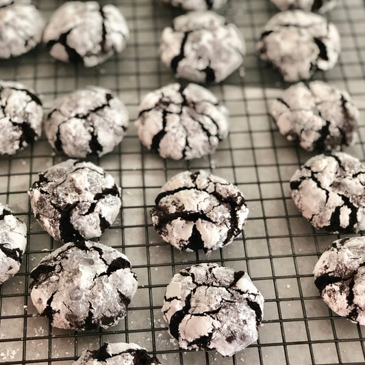 Vegan Chocolate Crinkle Cookies