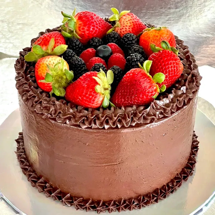 Chocolate with Fresh Fruit Topping