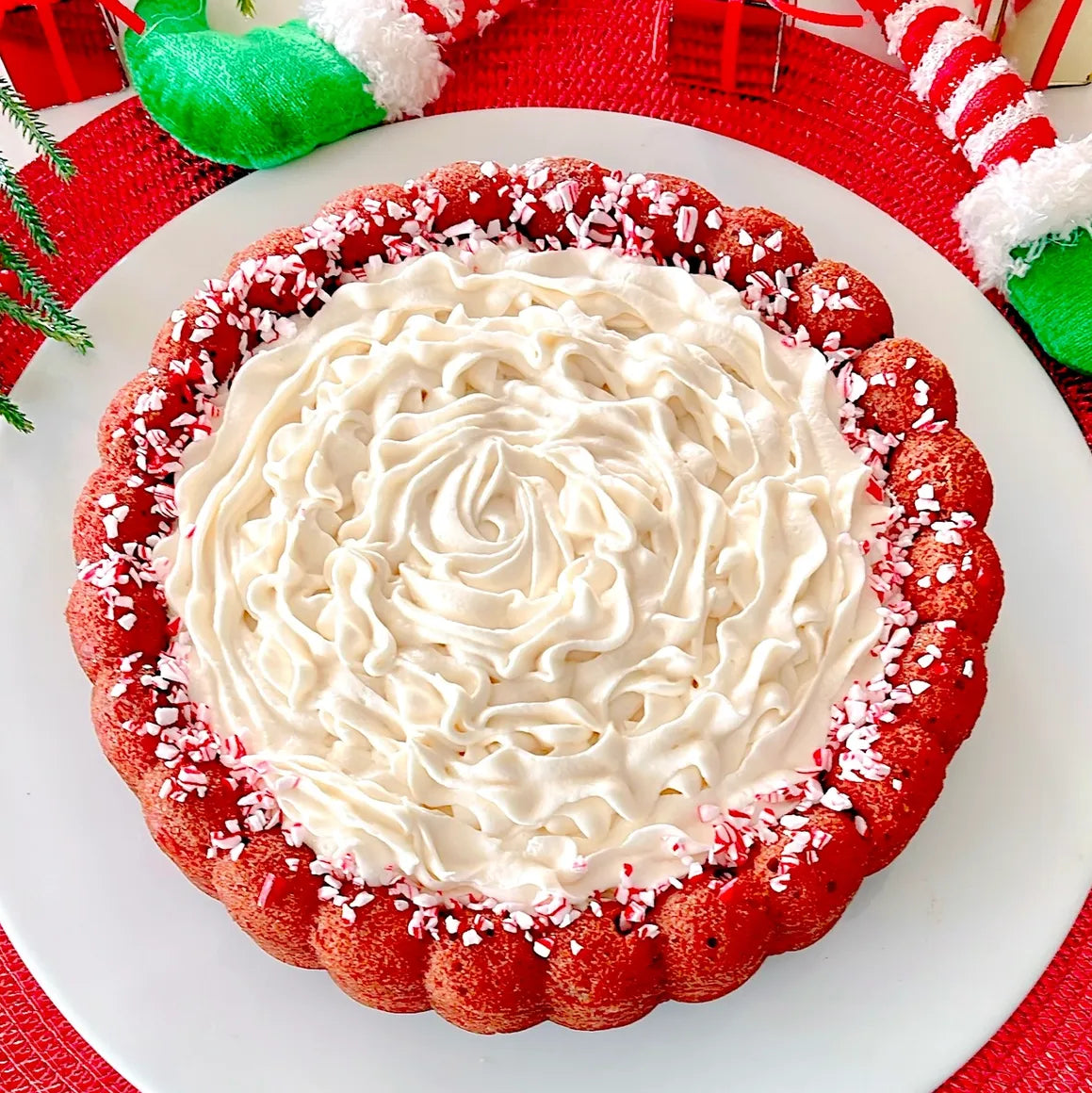 Red Velvet Peppermint Charlotte